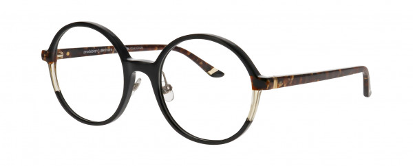 Prodesign Denmark GLOW 4 Eyeglasses, BLACK DARK SHINY