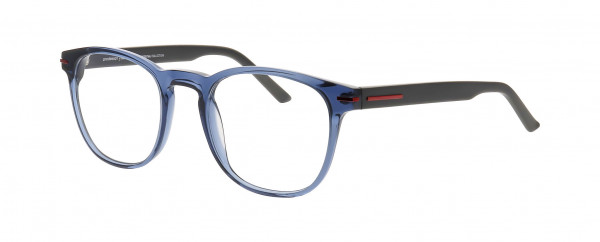 Prodesign Denmark STRIKE 1 Eyeglasses, AQUA MEDIUM TRANSPARENT