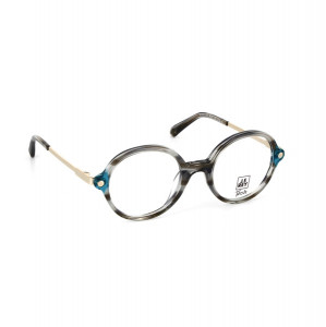 J.F. Rey SERENA Eyeglasses, 0045 STRIPE BLACK/GREEN