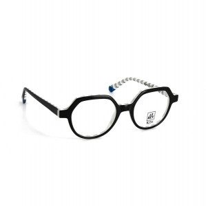 J.F. Rey JEANNOT Eyeglasses, 0010 BLACK/WHITE