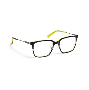 J.F. Rey SURF Eyeglasses, 0050 BLACK/YELLOW 12/16 BOY