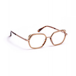 J.F. Rey PA095 Eyeglasses, 1650 LIGHT BRN/RED LACE/PINK GOLD