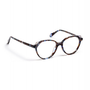 J.F. Rey PA086 Eyeglasses, 2095 BLUE NIGHT / RD / BROWN