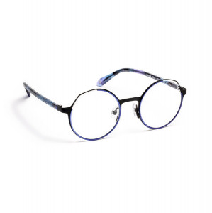 J.F. Rey PM088 Eyeglasses, 2001 SHINY BLUE/SATIN BLACK