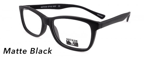 Smilen Eyewear Gotham Premium GothamStyle Matte 237 Eyeglasses, Matte Black