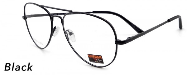 Smilen Eyewear Gotham Steel GothamStyle Stainless 41 Eyeglasses, Black