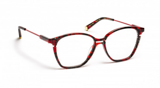 VOLTE FACE TESS Eyeglasses, 3035 BLACK AND RED / RED