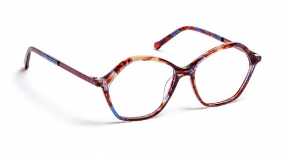 VOLTE FACE SCARLET Eyeglasses, 2035 DEMI BLUE/BURGUNDY