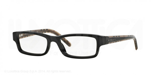 Burberry BE2066 Eyeglasses, 3177 BLACK (BLACK)