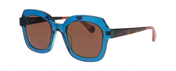 Woow SUPER SHINE 1 Sunglasses, BLUE ON GREEN TRANSPARENT