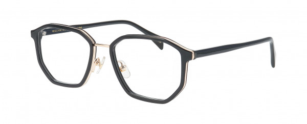 William Morris JUDD 1 Eyeglasses, BLACK DARK SHINY