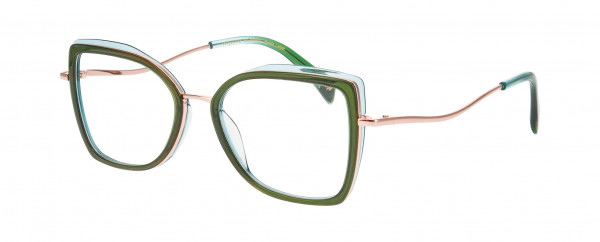 William Morris GIGI Eyeglasses, GREEN MEDIUM TRANSPARENT