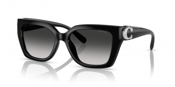 Coach HC8408F CW202 Sunglasses, 50023C CW202 BLACK GREY GRADIENT (BLACK)