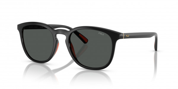 Polo PH4222U Sunglasses, 500187 SHINY BLACK DARK GREY (BLACK)