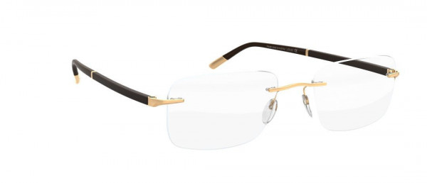 Silhouette Hinge C-2 Demo Rimless 5424 Eyeglasses, 6051 Gold / Chocolate