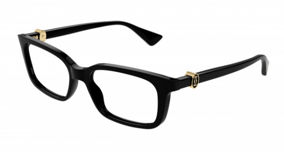 Cartier CT0525O Eyeglasses, 001 - BLACK with TRANSPARENT lenses