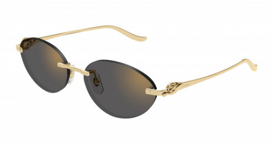 Cartier CT0504S Sunglasses, 001 - GOLD with GREY lenses