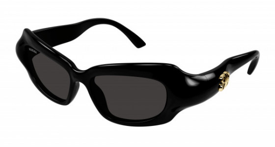 Balenciaga BB0354S Sunglasses, 001 - BLACK with GREY lenses