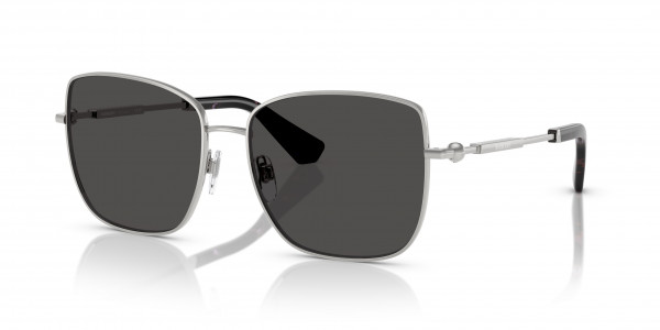 Burberry BE3158 Sunglasses, 100587 SILVER DARK GREY (SILVER)