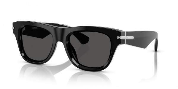 Burberry BE4438U Sunglasses, 300187 BLACK DARK GREY (BLACK)