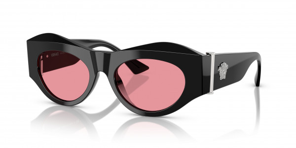 Versace VE4477U Sunglasses, 532084 BLACK PINK (BLACK)