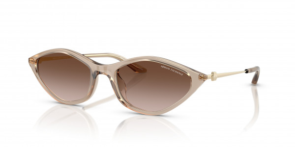 Armani Exchange AX4152SU Sunglasses, 836613 OPAL LIGHT BEIGE GRADIENT BROW (BROWN)