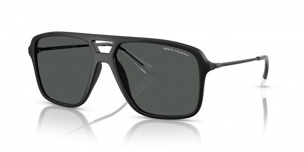 Armani Exchange AX4150SU Sunglasses, 805887 MATTE BLACK DARK GREY (BLACK)