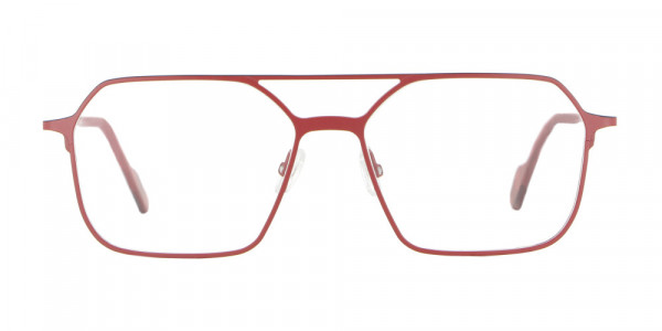 Vanni  V6328 Eyeglasses, matt red / black edge