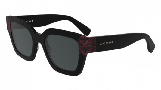 Longchamp LO771S Sunglasses, (013) BLACK/TEXTURED RED