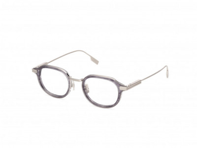 Ermenegildo Zegna EZ5296 Eyeglasses, 020 - Shiny Grey / Shiny Satin Palladium