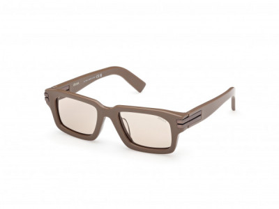 Ermenegildo Zegna EZ0255 Sunglasses, 45E - Shiny Light Brown / Shiny Light Brown