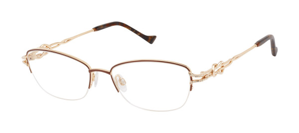 Tura TE293 Eyeglasses, Brown/Gold (BRN)