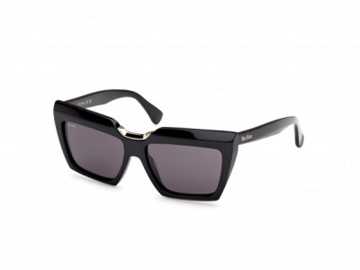 Max Mara MM0137 SPARK-7 Sunglasses, 01A - Shiny Black / Shiny Black