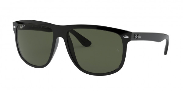 Ray-Ban RB4147 BOYFRIEND Sunglasses, 601/58 BOYFRIEND BLACK DARK GREEN POL (BLACK)