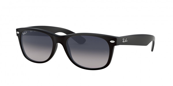 Ray-Ban RB2132 NEW WAYFARER Sunglasses, 601S78 NEW WAYFARER MATTE BLACK BLUE (BLACK)