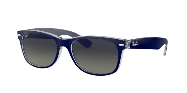 Ray-Ban RB2132 NEW WAYFARER Sunglasses, 605371 NEW WAYFARER MATTE BLUE ON TRA (BLUE)