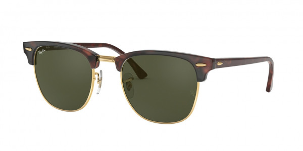 Ray-Ban RB3016 CLUBMASTER Sunglasses, W0366 CLUBMASTER MOCK TORTOISE ON AR (TORTOISE)