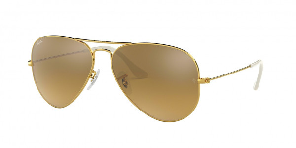 Ray-Ban RB3025 AVIATOR LARGE METAL Sunglasses, 001/3K ARISTA (GOLD)