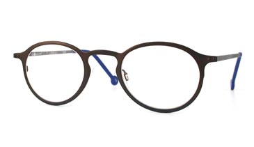 LA Eyeworks Hopper Eyeglasses, 863 Dark Brown To Dark Blue Split