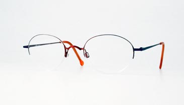 LA Eyeworks Momo Eyeglasses, 597594 Orange-purple