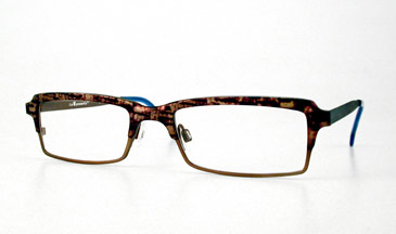 LA Eyeworks Towbar Eyeglasses, 429 Brown Cork Split