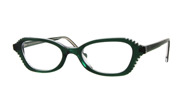 LA Eyeworks Cattooth Eyeglasses, 125 Green Burst