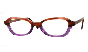 LA Eyeworks Cattooth Eyeglasses, 142 Tortoise Grape Split