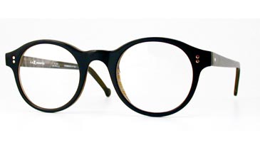 LA Eyeworks Chunny Eyeglasses, 638 Black On Olive