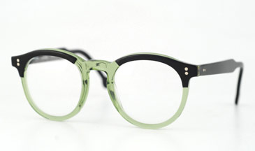LA Eyeworks Director Eyeglasses, 268 Black On Bottle Green