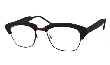 LA Eyeworks Poe Eyeglasses, 300495 Black Wood