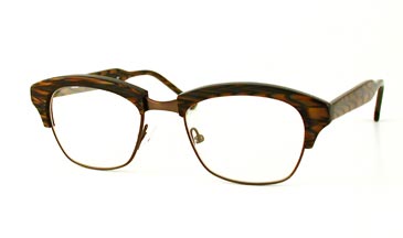 LA Eyeworks Poe Eyeglasses, 641496 Brown Tiger