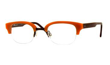 LA Eyeworks Thunder Eyeglasses, 230544 Pumpkin Choco W/brown