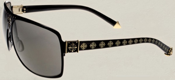 Affliction Rebel Sunglasses, Black and Gold w/ Grey Lenses