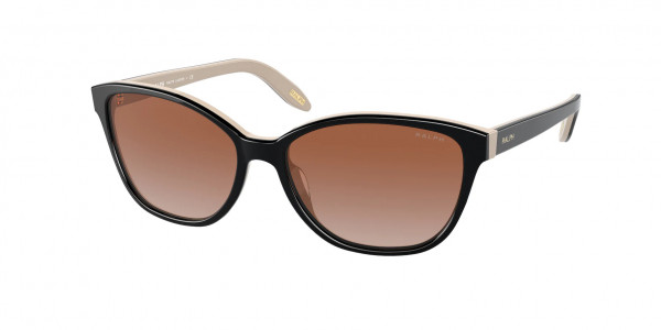 Ralph RA5128 Sunglasses, 109013 SHINY BLACK ON NUDE GRADIENT B (BLACK)